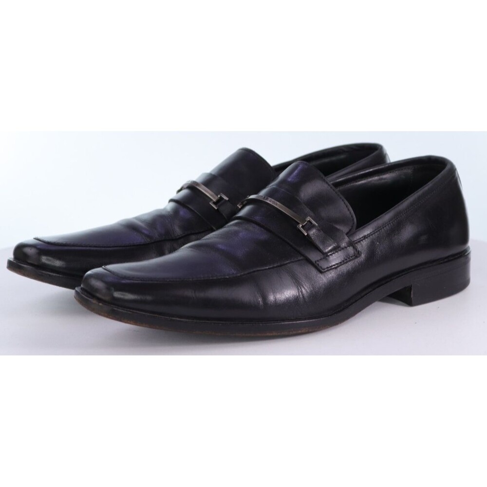 Hugo Boss Men's Slip Ons Bit Loafers Dress Shoes Size 9.5 M Leather Black